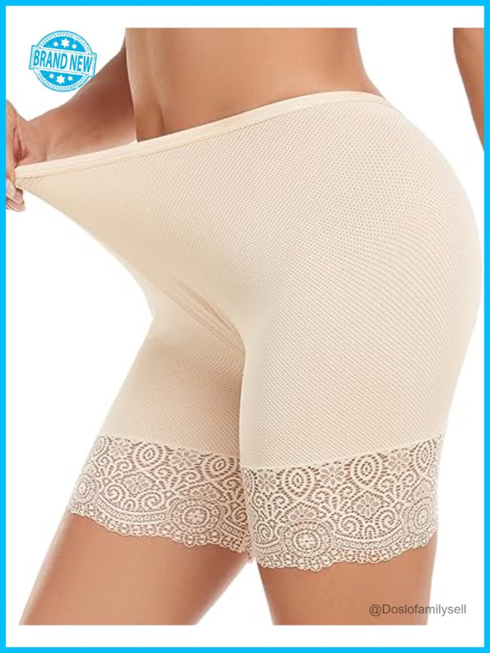 Cooling Seamless Slip Shorts Anti Chafing Lace Hem Under Dress